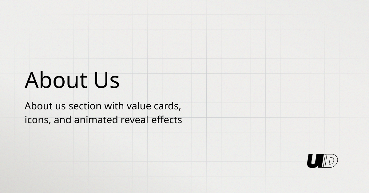 About Us Component | UI TripleD