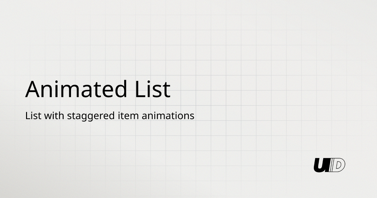 Animated List Component | UI TripleD