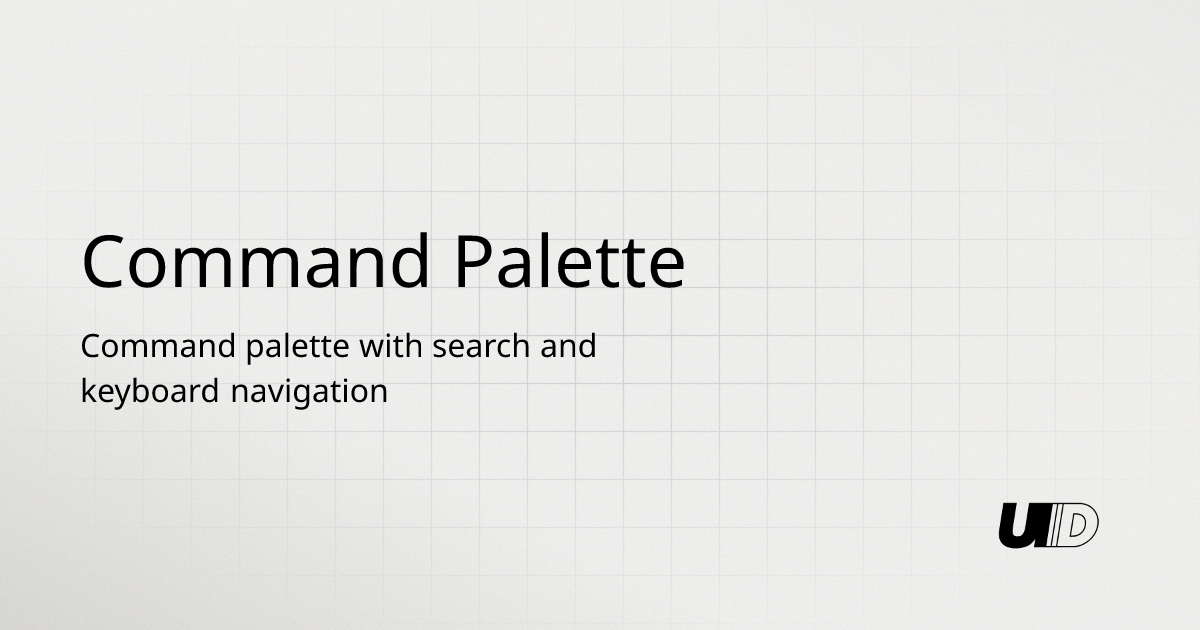 Command Palette Component | UI TripleD