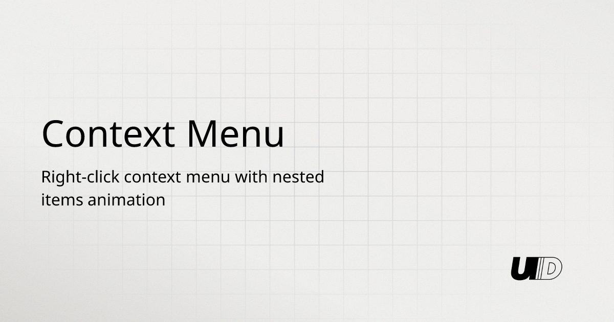 Context Menu Component | UI TripleD