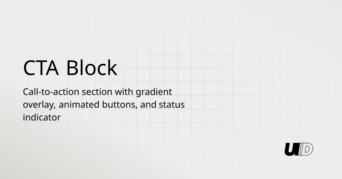 CTA Block Component | UI TripleD