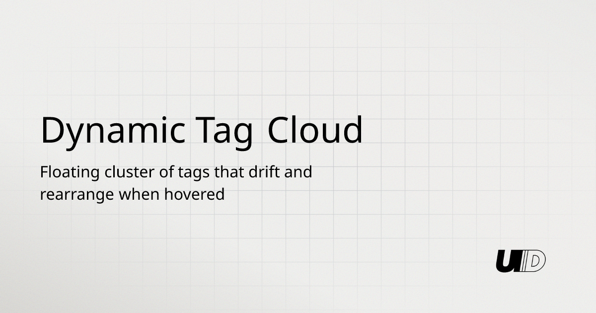Dynamic Tag Cloud Component | UI TripleD
