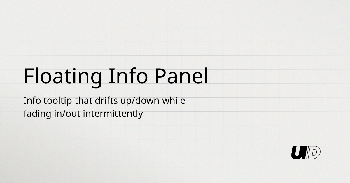 Floating Info Panel Component | UI TripleD