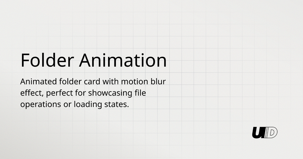 Folder Animation Component | UI TripleD
