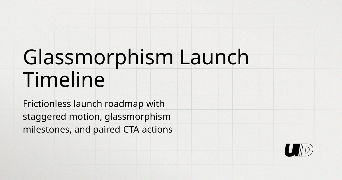 Glassmorphism Launch Timeline Component | UI TripleD