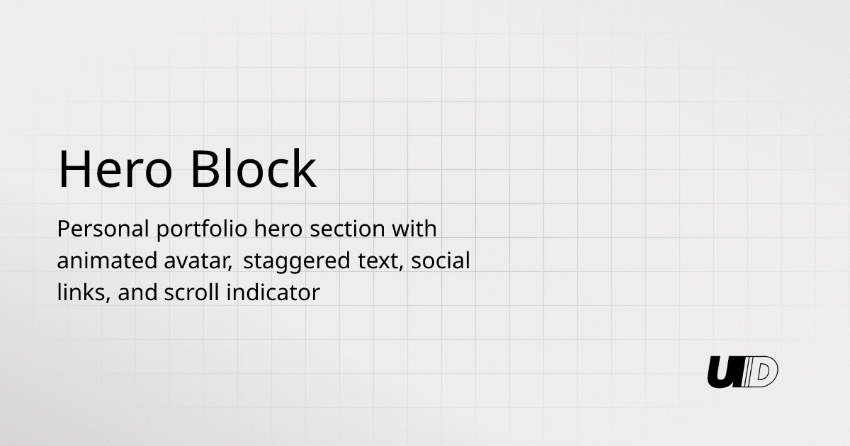 Hero Block Component | UI TripleD