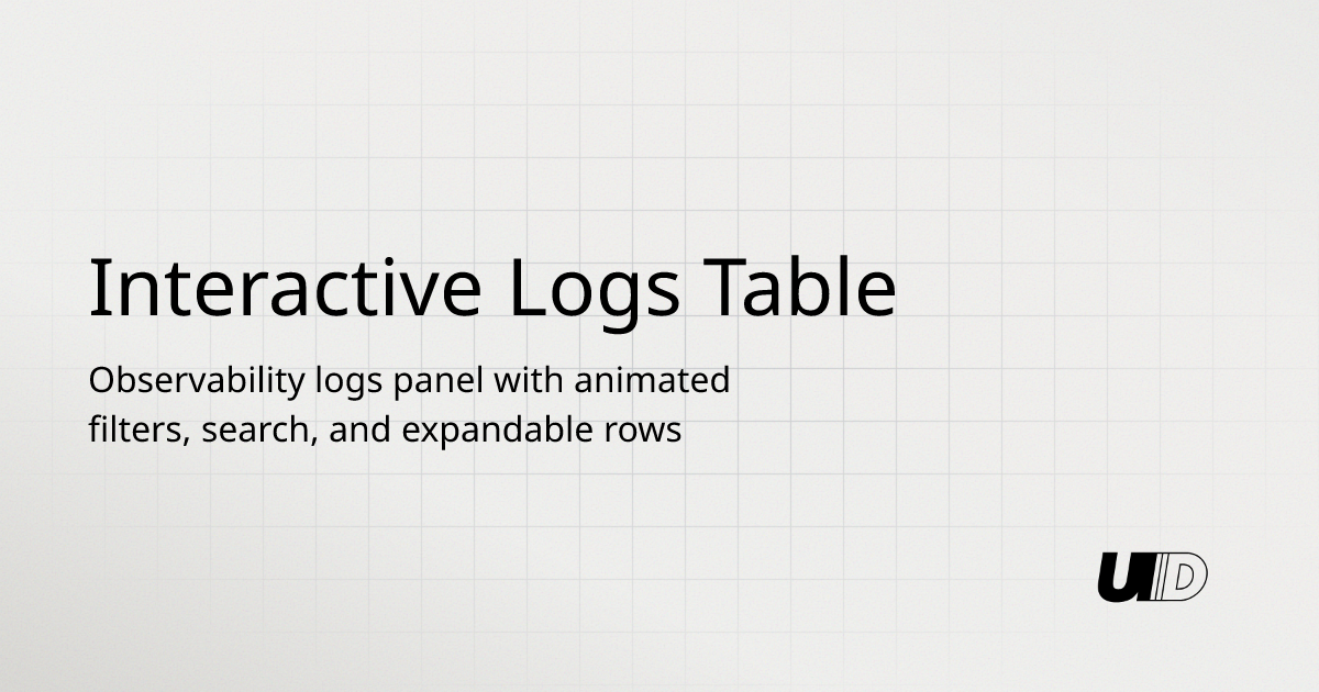 Interactive Logs Table Component | UI TripleD