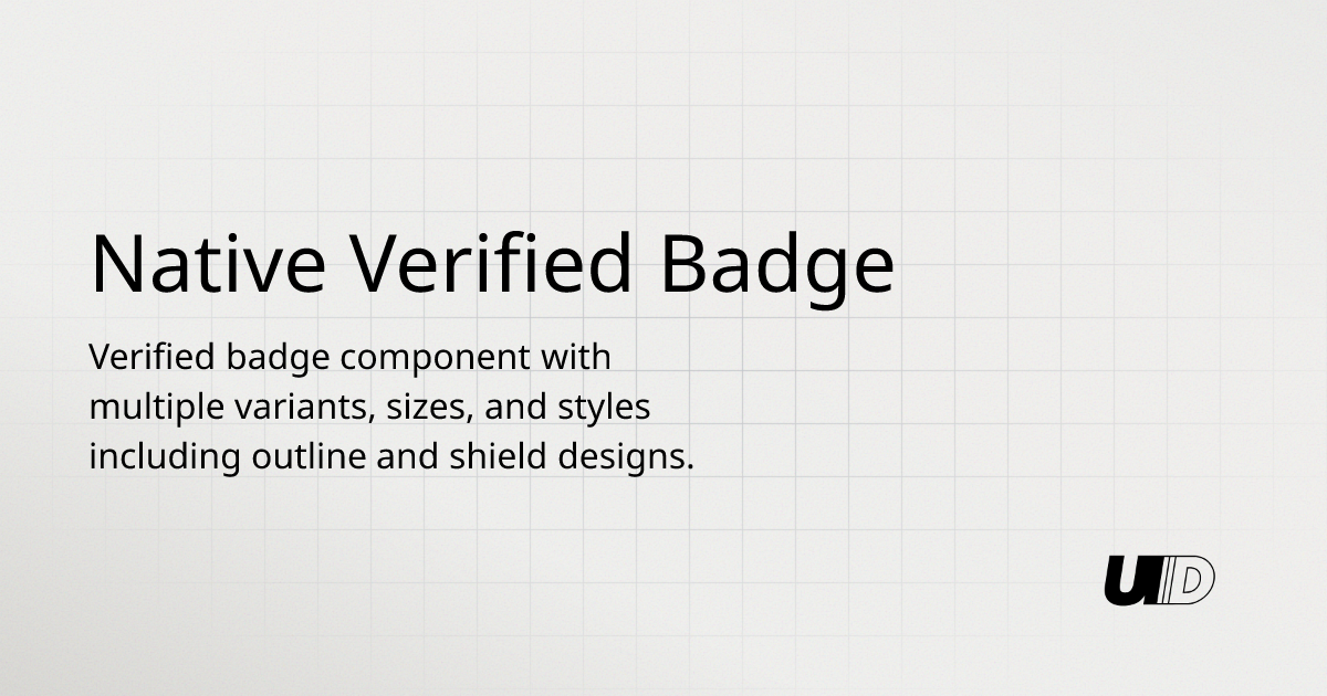 Native Verified Badge Component | UI TripleD