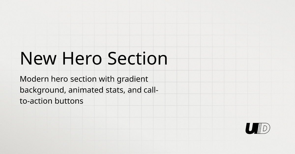 New Hero Section Component | UI TripleD