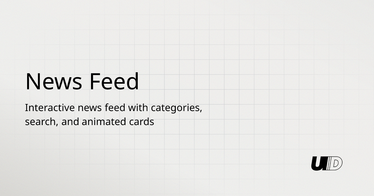 News Feed Component | UI TripleD