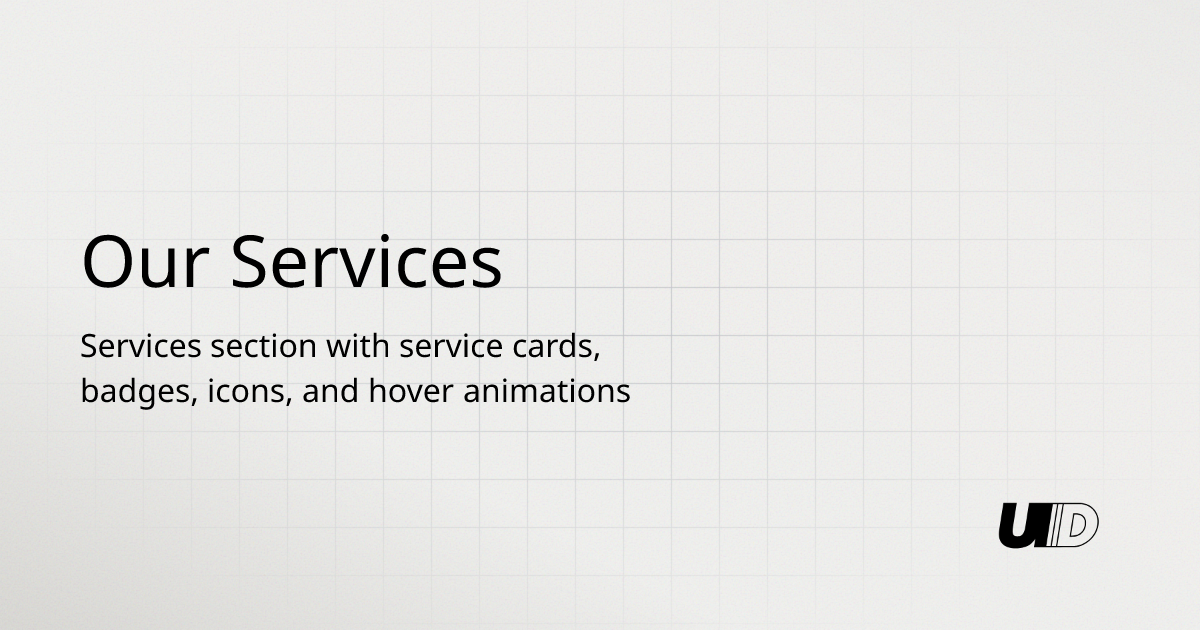 Our Services Component | UI TripleD