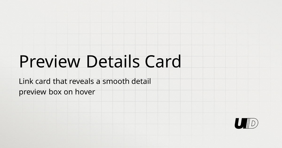 Preview Details Card Component | UI TripleD