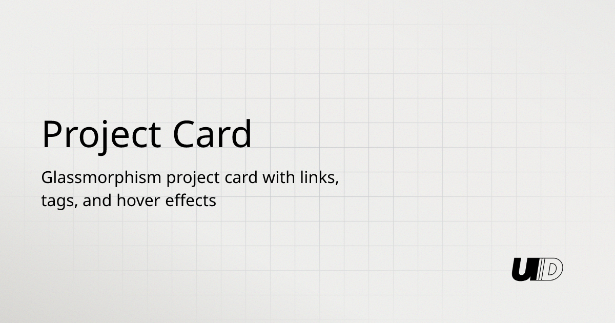 Project Card Component | UI TripleD