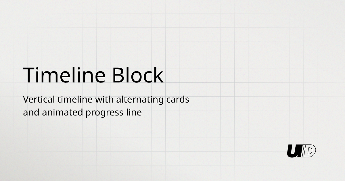 Timeline Block Component | UI TripleD