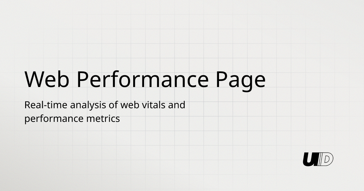 Web Performance Page Component | UI TripleD
